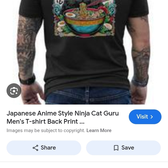 #31. Black Cat Ramen Graphic T-Shirt - Picture 3 of 4